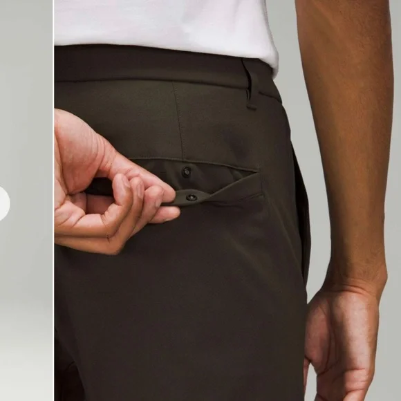 Lululemon Commission Slim-Fit Mens Pant 38 x 27 Warpstreme
Dark Olive - Picture 3 of 9